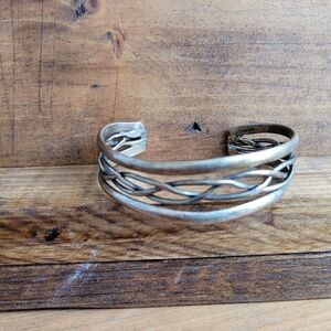 Mexico Sterling Silver Braided Cuff Bracelet